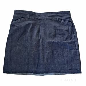 CROFT & BORROW Stretch Denim Mini Skirt Skort Size 14P Regular Activewear Simple